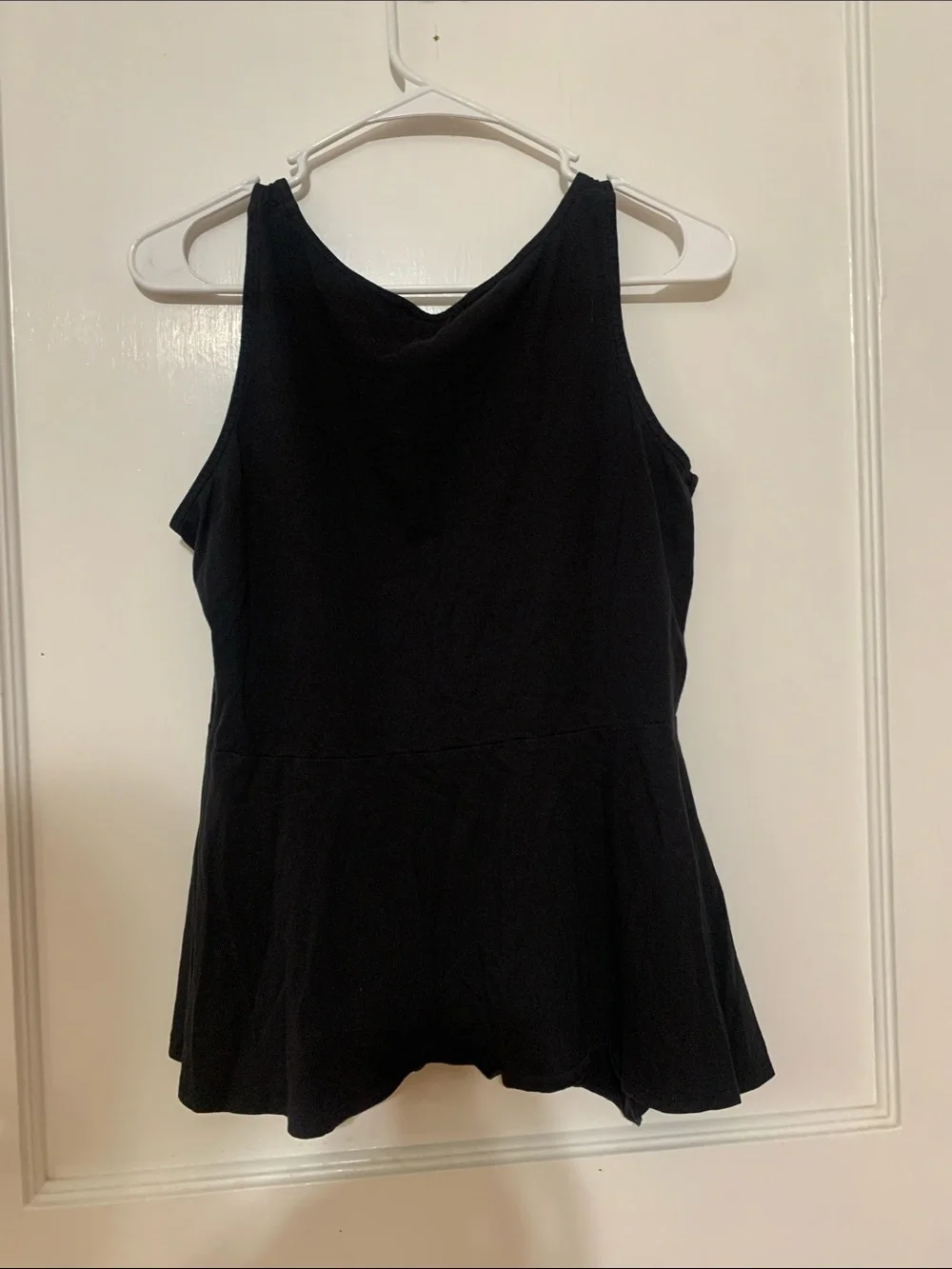 Michael Kors Black Sleeveless Peplum Tank